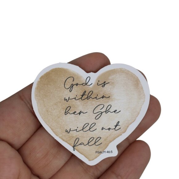 Sticker Bundles 12x$6 Religious Christian Bible Verse Psalm 46:5 - Picture 1 of 3